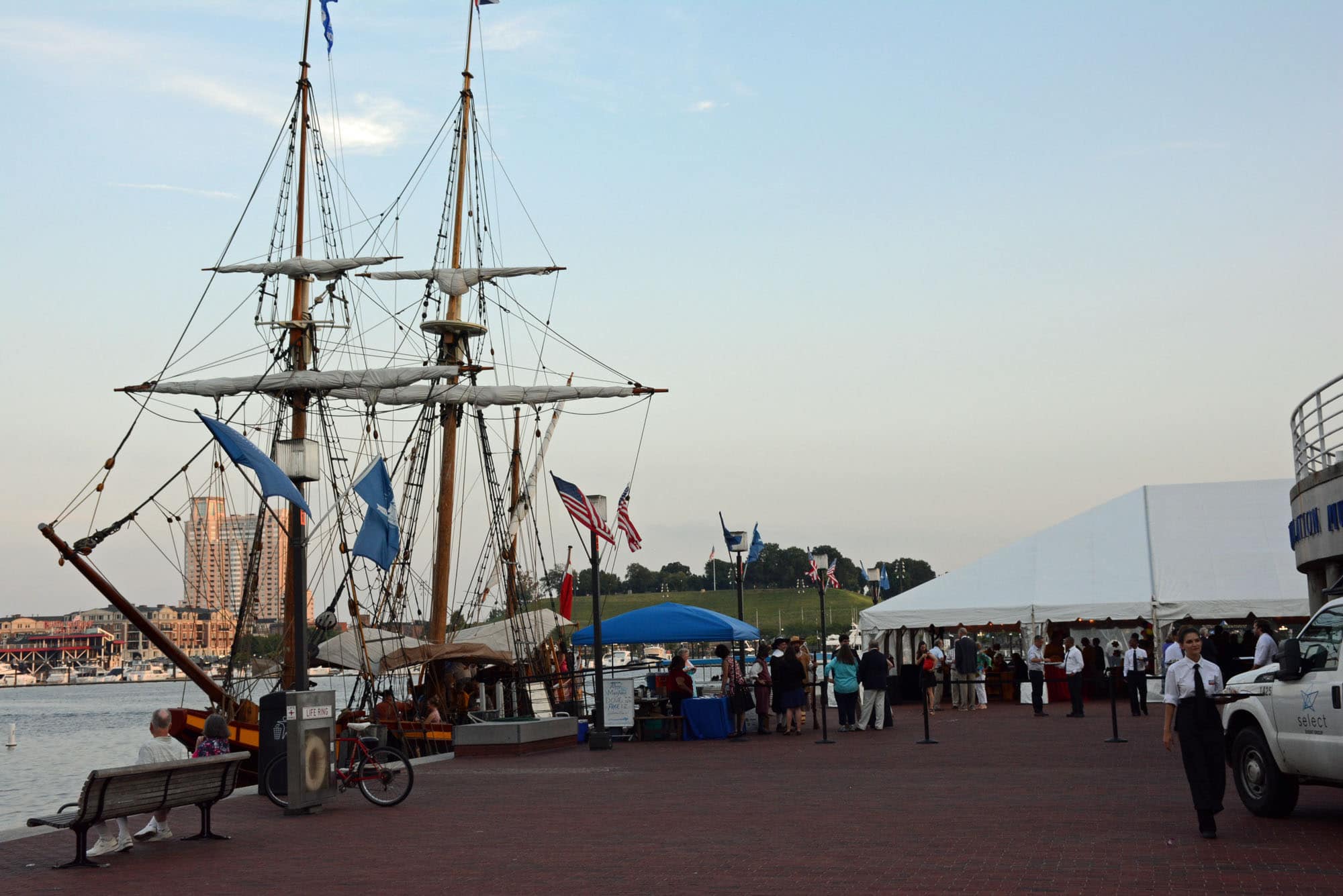 Talk about a pretty party on a pier...
