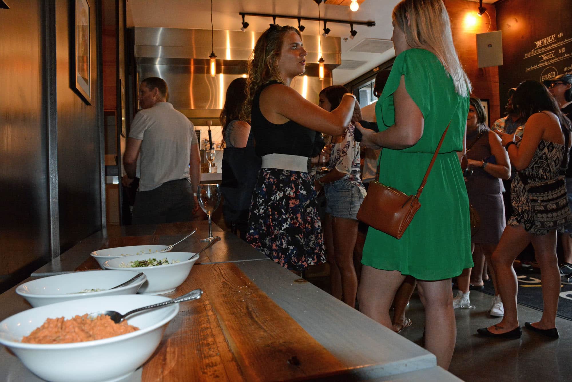 The night started out with cocktails and hors d'oeuvres before folks sat down to a five-course tapas meal.