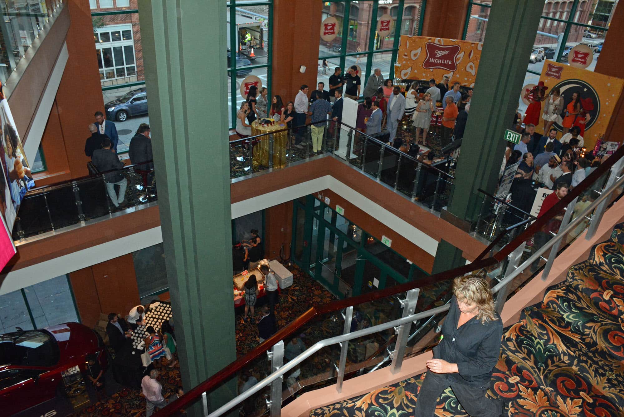 ...every floor was filled with food stations, bars and guests enjoying it all...