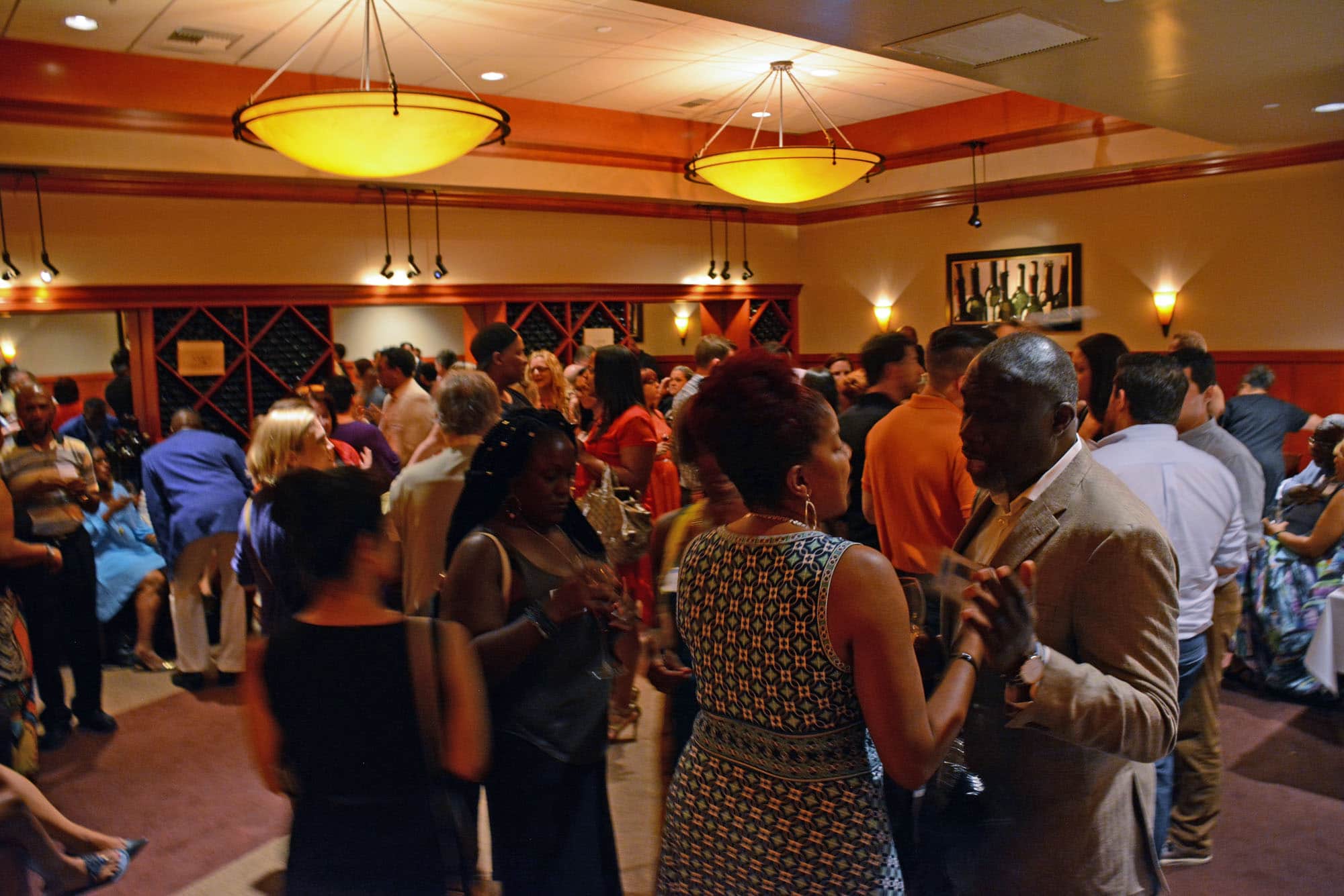 BAHA folks filled a back room at Fleming's for the networking event.