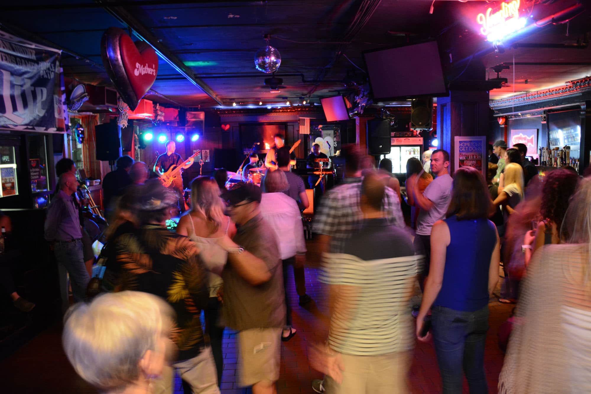 Folks filled Mother's back room for the fundraiser