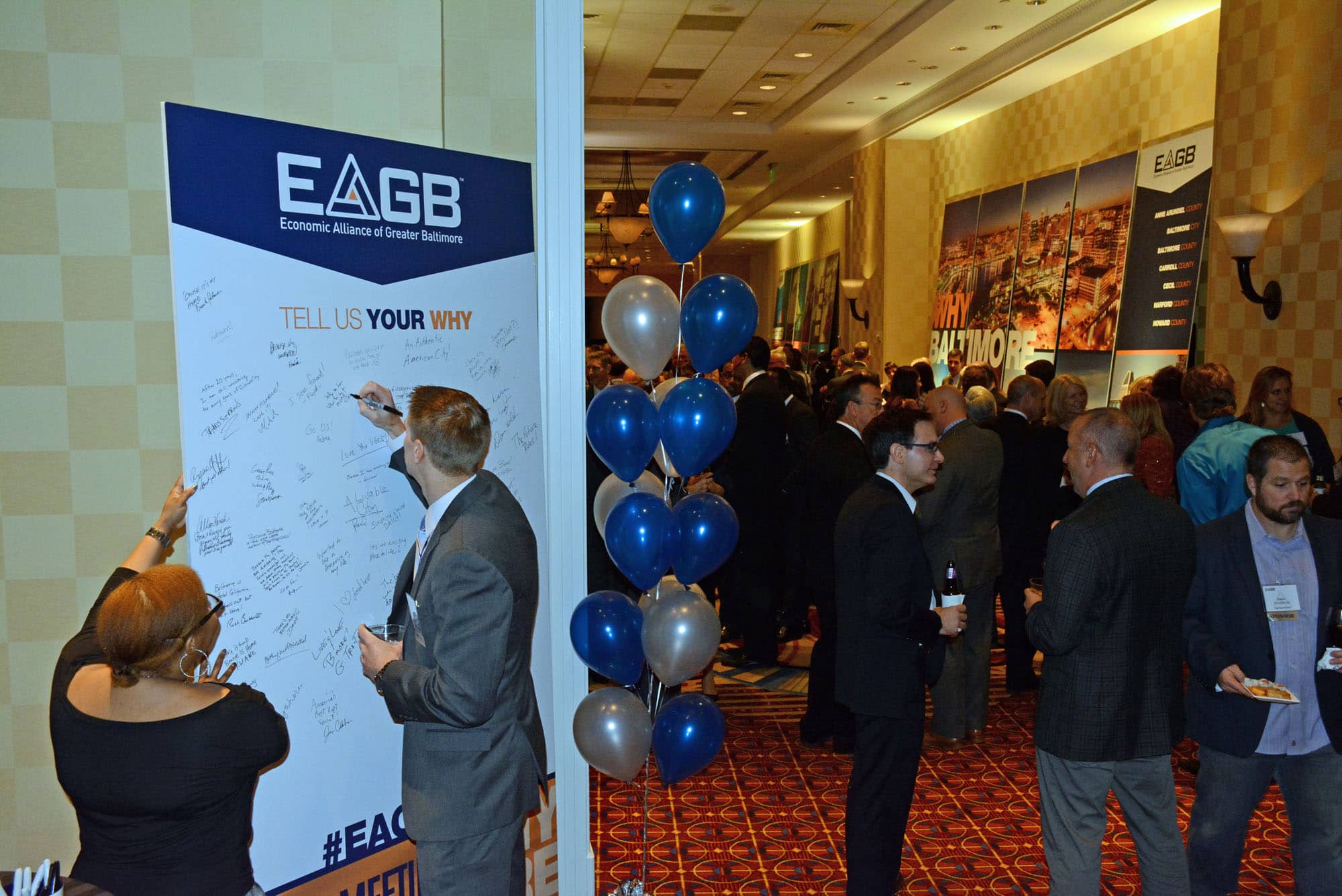 Networking Nirvana (November 17, 2016) Business leaders from around the region congregated at the Marriott Waterfront Hotel for the Economic Alliance of Greater Baltimore's Annual Meeting, and food, drink and major league networking.