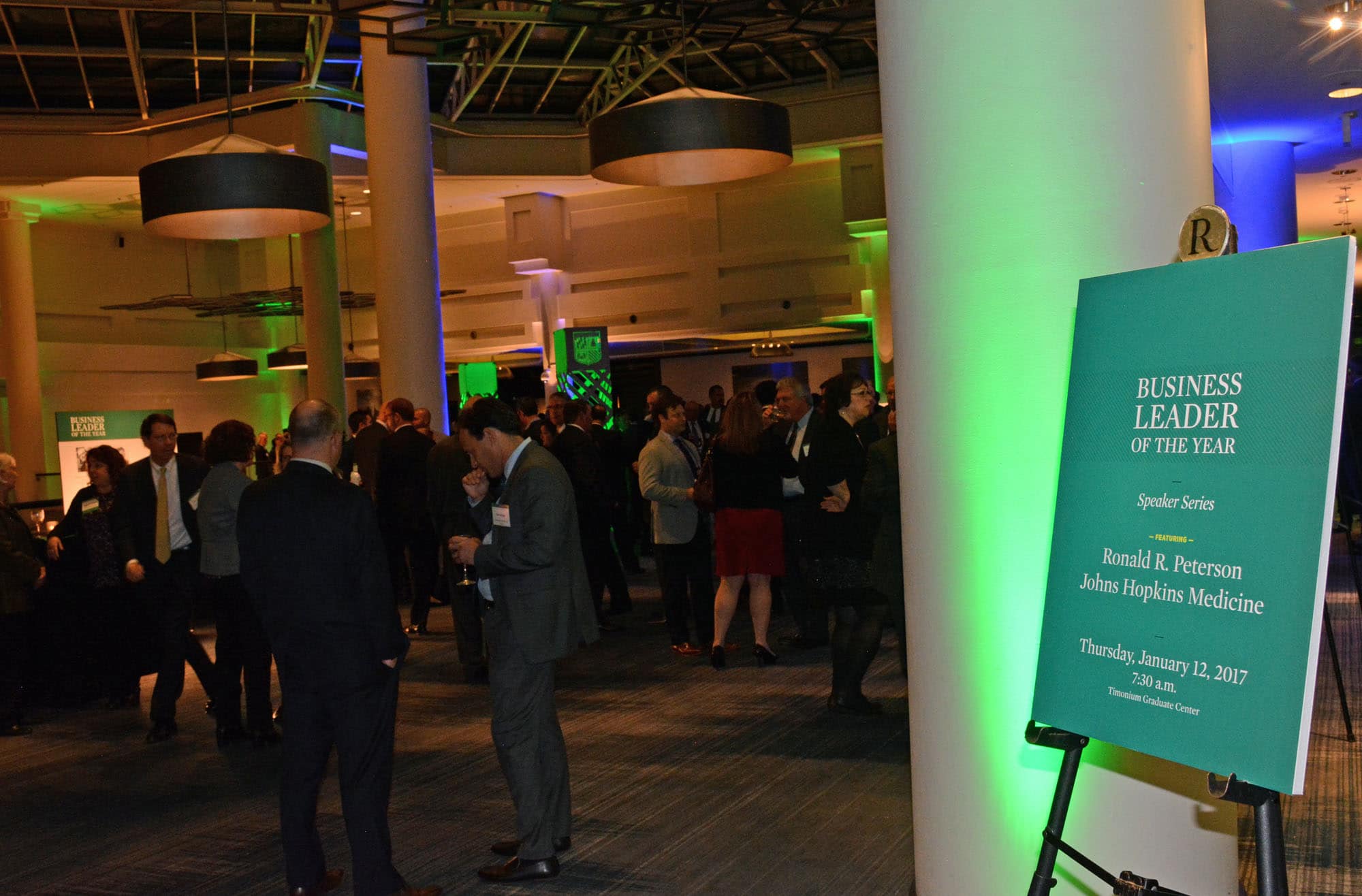 Business Bravo (November 7, 2016) Baltimore business execs descended on the Renaissance Harborplace Hotel for Loyola University Maryland's "Business Leader of the Year" dinner. Ronald R. Peterson, Johns Hopkins Health System president/Johns Hopkins Medicine executive vice president, was this year's honoree.