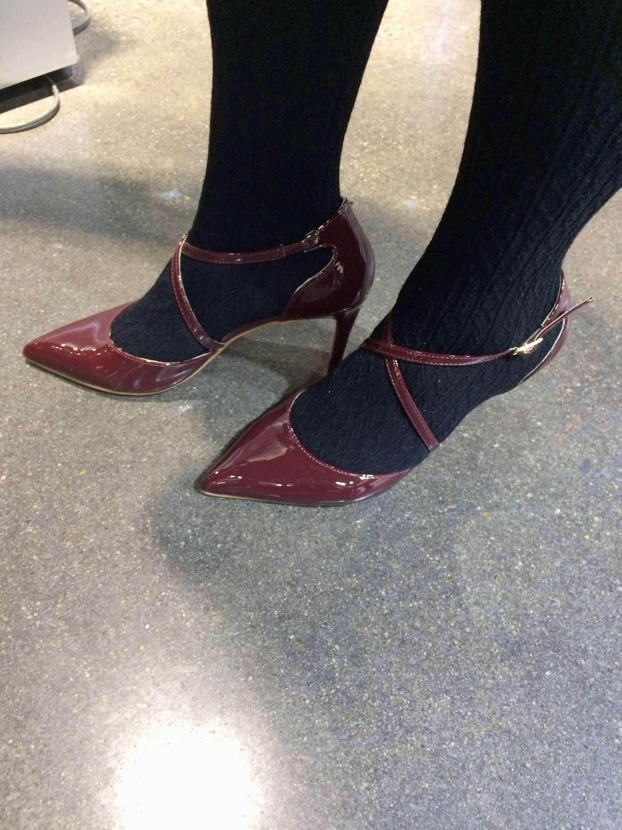 Steve Madden was something of the man of the hour, as several women were wearing his shoes. Maureen Lester-Burnett said she got her wine-colored patent-leather cross-straps from StitchFix, the on-line service that chooses clothing designs based on your preferences and delivers them to you.